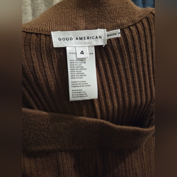 Good American Brown Wide-Leg Pants - Picture 9 of 10